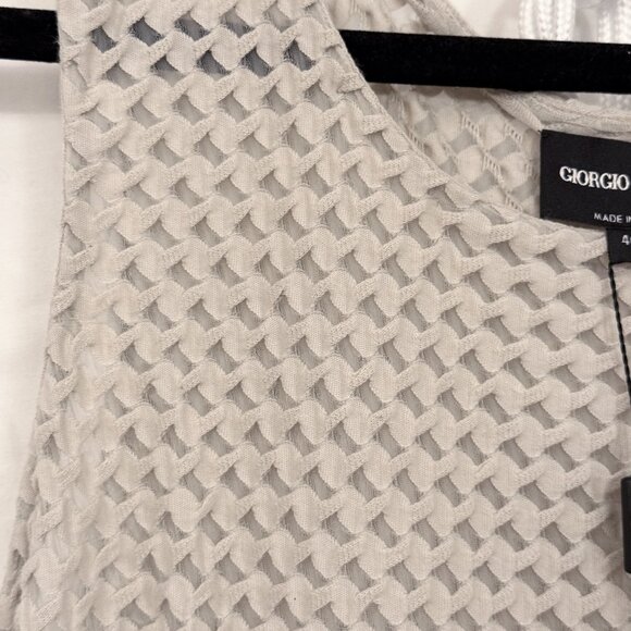 Giorgio Armani Textured Honeycomb Knit Sleeveless Top - Picture 3 of 6